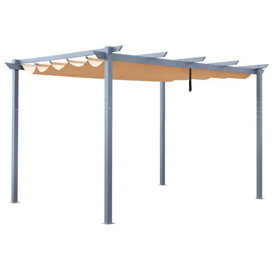 Vrtni namještaj Pergola, 3x3m, Siva