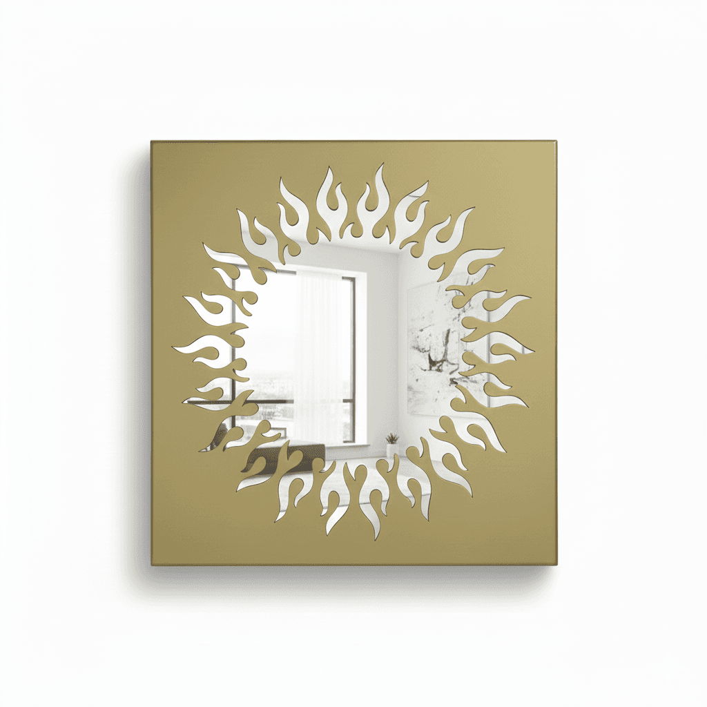 METALLON HOME Ogledalo Sunny 50x50 cm, zlatna