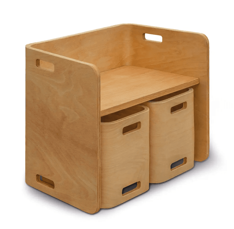 Hanah home Set dječji stol i 2 stolice, bež