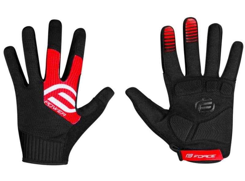 Force Rukavice MTB Power Dugi Prst, Crno - crvene