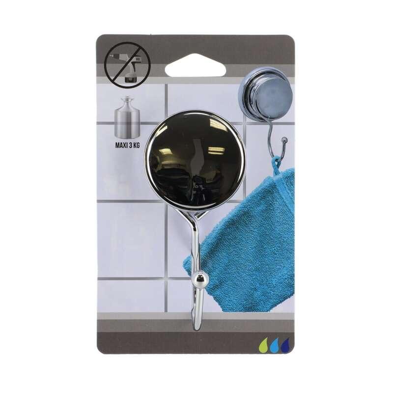 TENDANCE Vakuumska vješalica 5,8x5,8x11,5 cm metalna, srebrna