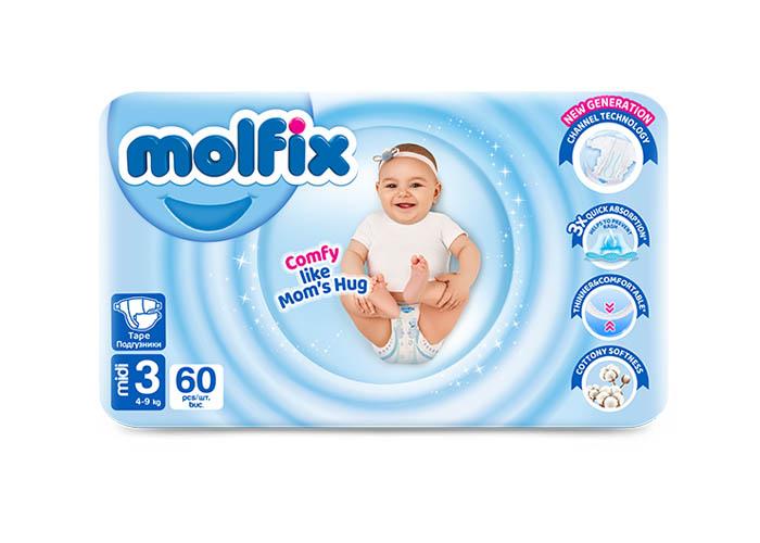 Molfix Pelene Midi 3, 4-9kg, 60/1