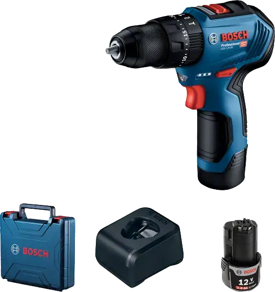Bosch Aku udarni odvijač GSB 12 V-30, 2.0Ah, Plavi