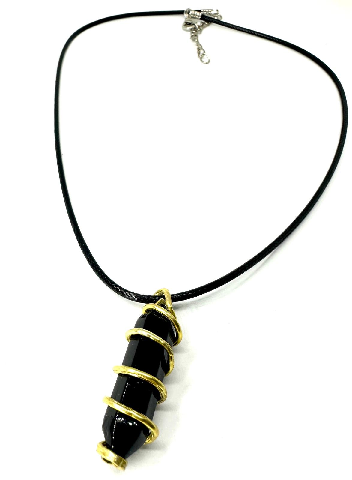 Ogrlica sa poludragim kamenom Crni Turmalin