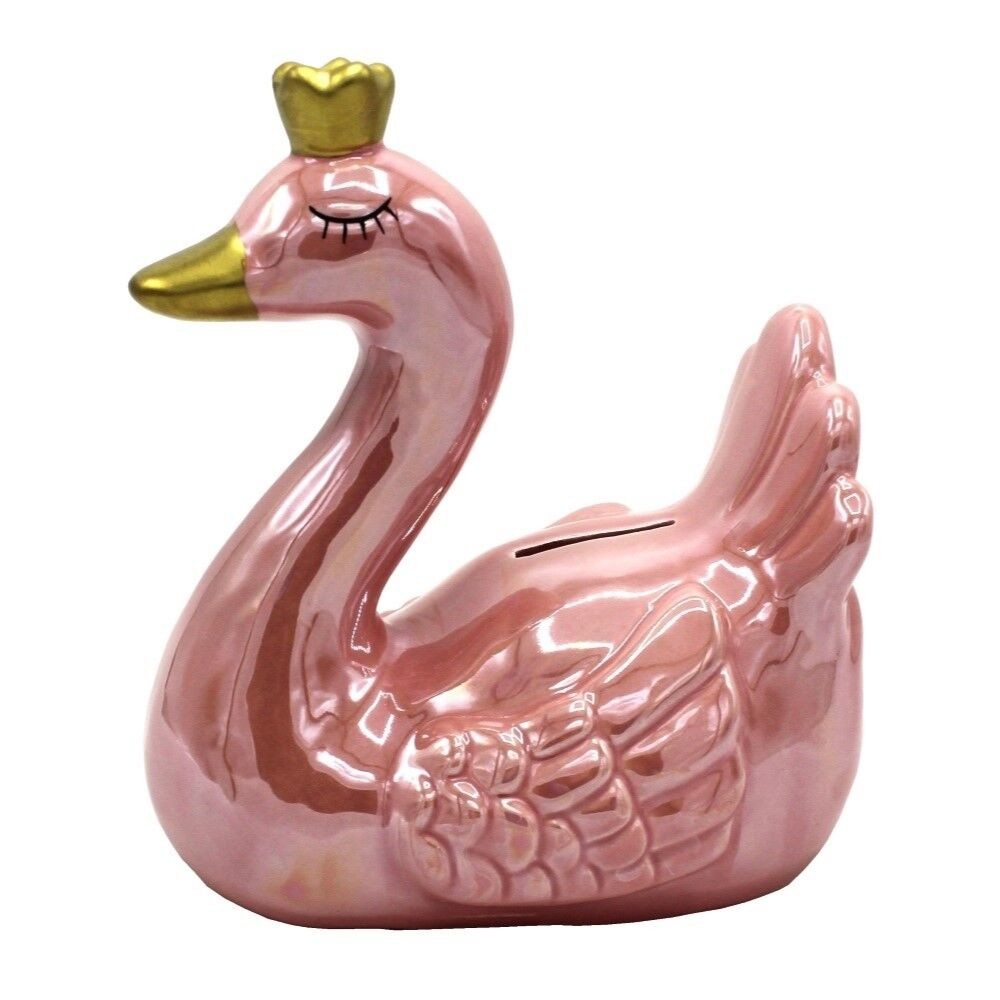 Keramička kasica Labud 913-1784, roza