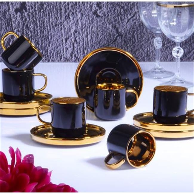 Milleryt Set porculanskih šolja IST-121, 90ml, 6 komada, Crni