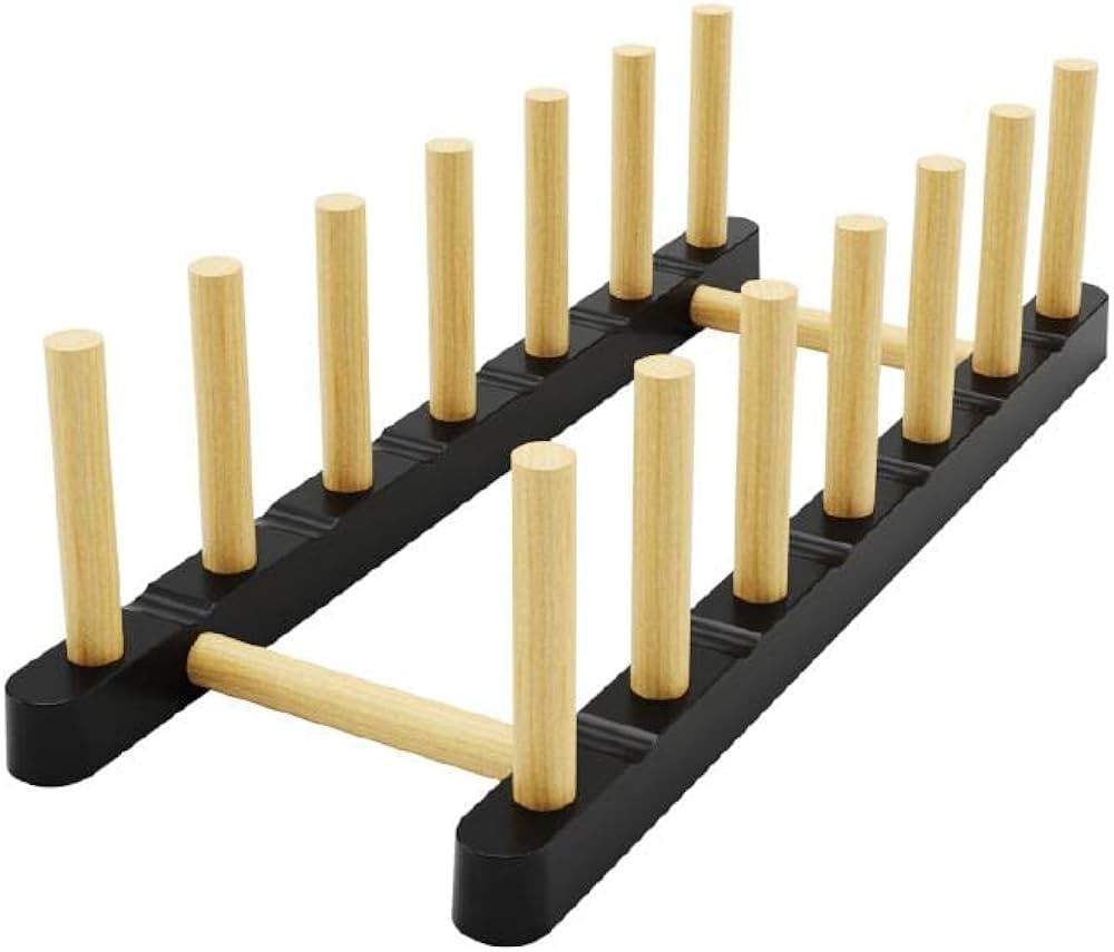 Milleryt Drveni stalak za tanjire, Crni