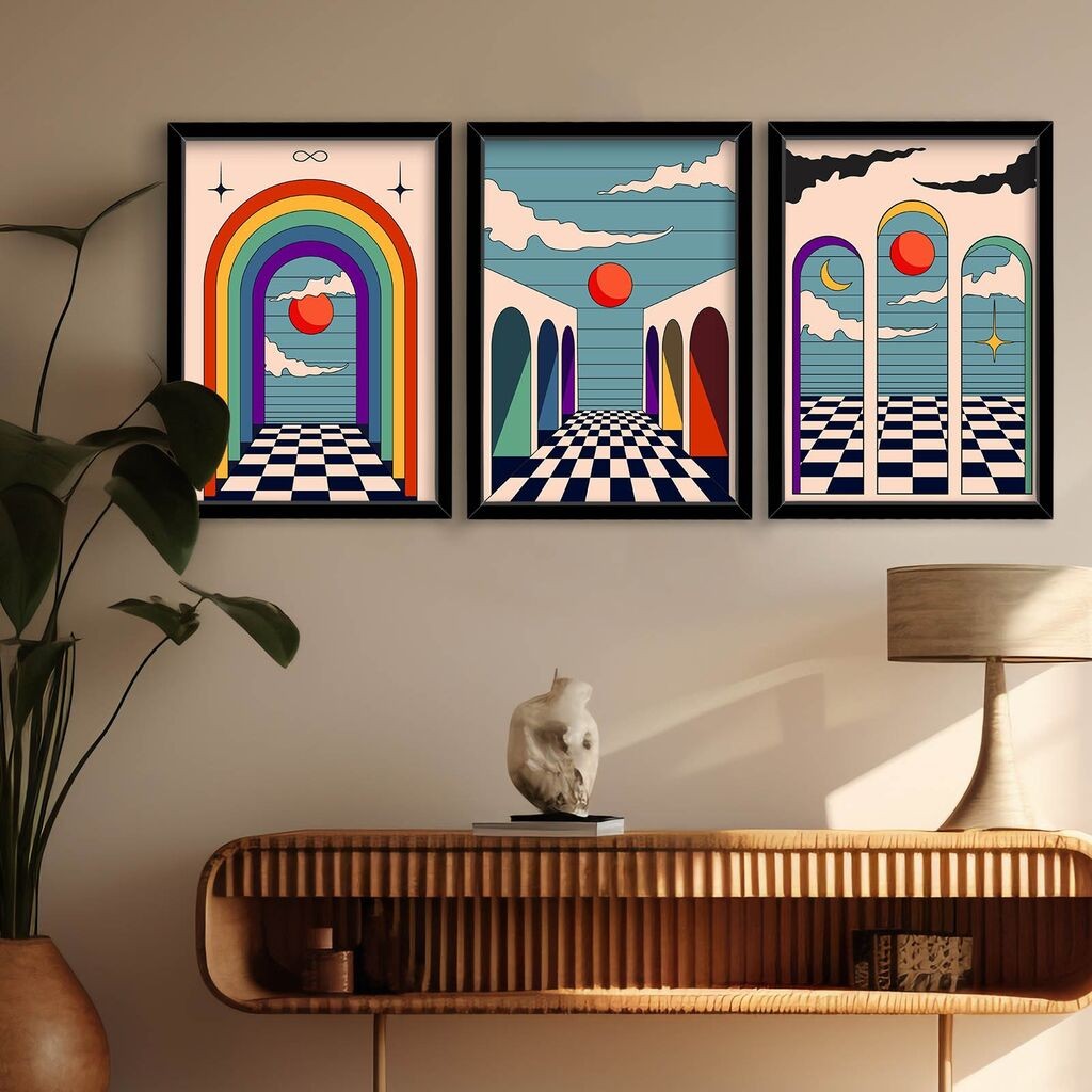 Wallity Dekorativna slika 3p3752softct-012, 38x53cm, 3 dijela