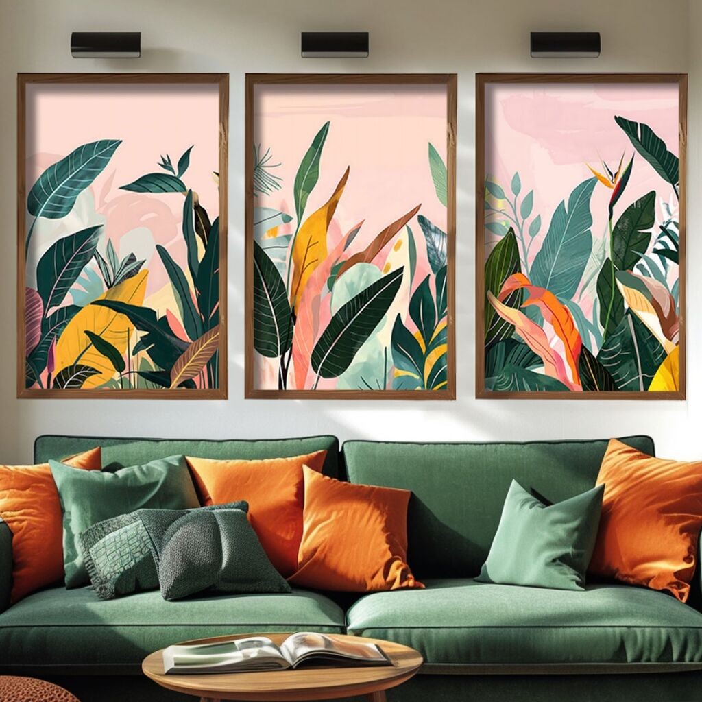 Wallity Dekorativna slika GE264-L, 35x47x3,5cm, 3 dijela