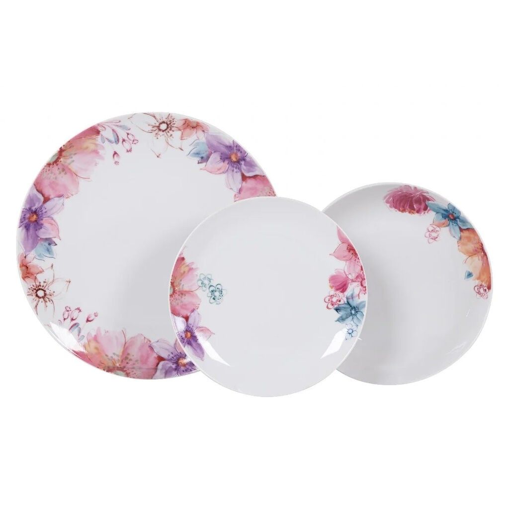 Milleryit Servis za jelo Daphne 0046246, Okrugli, Porculan, 18 komada, Bijeli