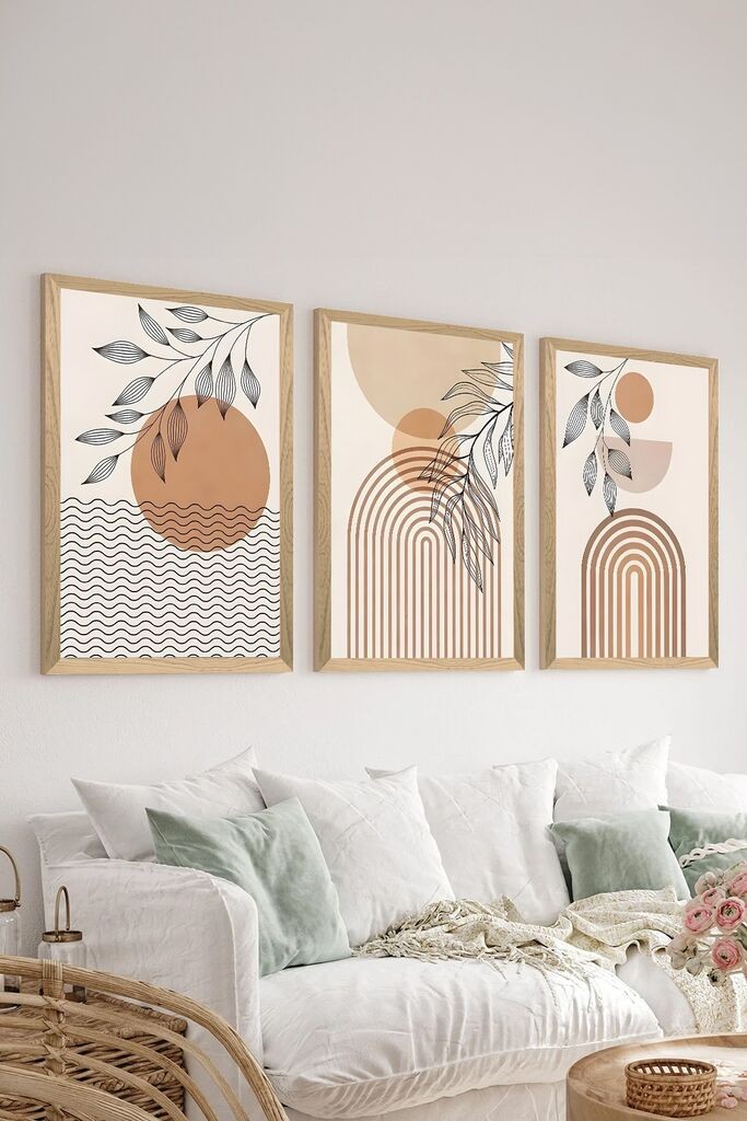 Wallity Dekorativna slika Artsycllct6, 33x48cm, 3 dijela