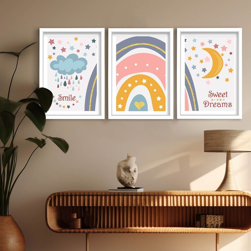 Wallity Dekorativna slika 3p3752softct-013, 38x53cm, 3 dijela