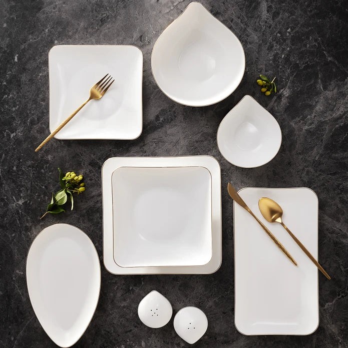 Karaca Servis za ručavanje Strea mline Elinor Gold 153.03.06.7586, 30 komada, Bijeli