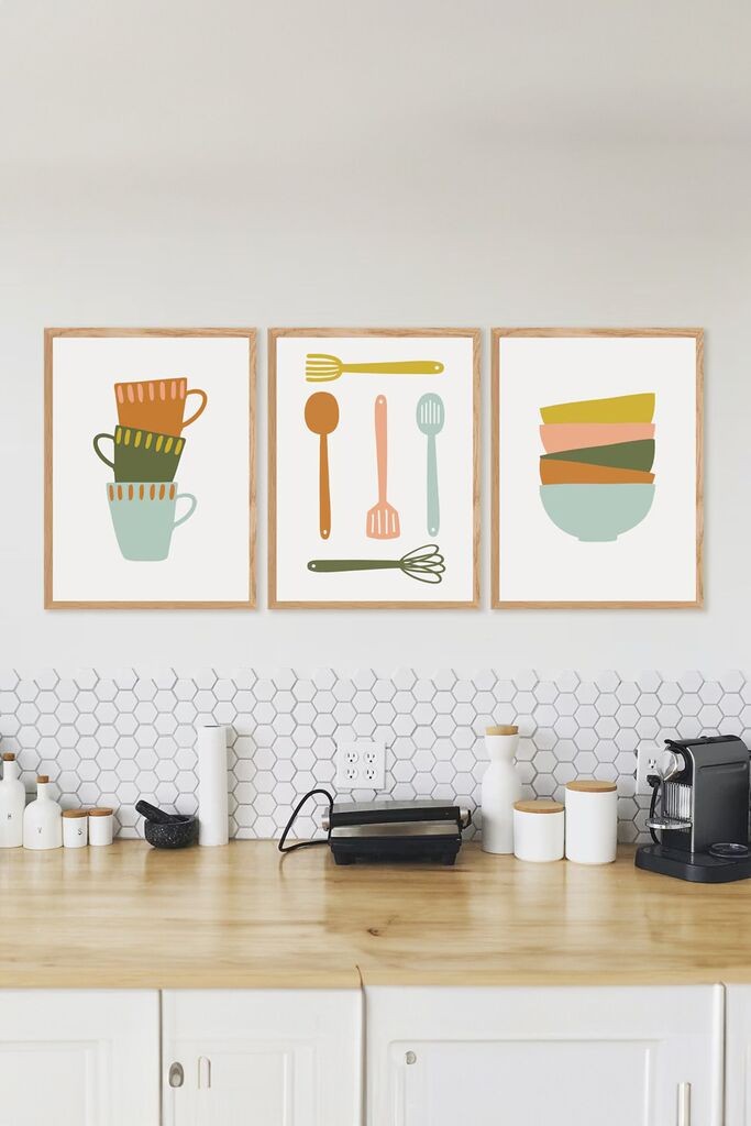 Wallity Dekorativna slika Artsycllct39, 33x48cm, 3 dijela