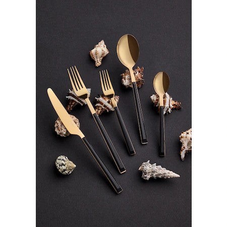 Milleryt Set pribora za jelo 3267 Gold DLK-0201, 30 komada, Zlatne boje