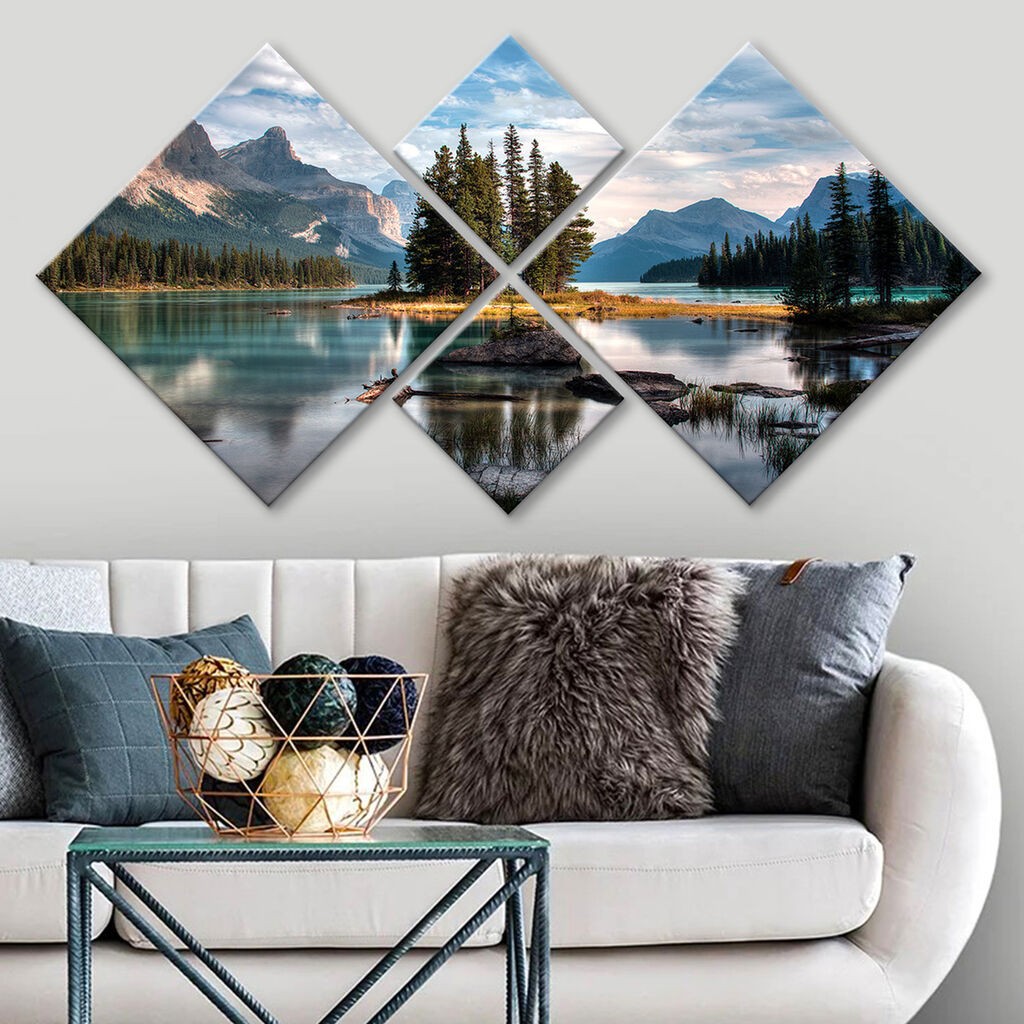 Wallity Dekorativna slika 4MDF1286770756, 60x115cm, 4 dijela