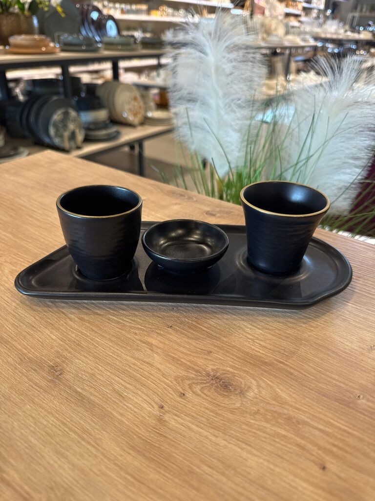 Milleryt Keramički servis za kavu Cuba, 6 komada, Crni