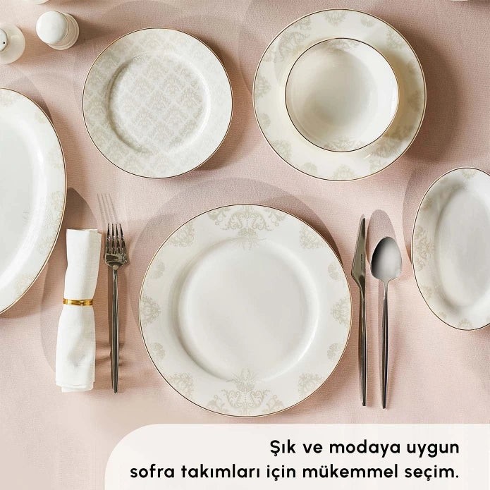 Karaca Servis za ručavanje Siena 153.03.07.8023, 56 komada, Bijeli