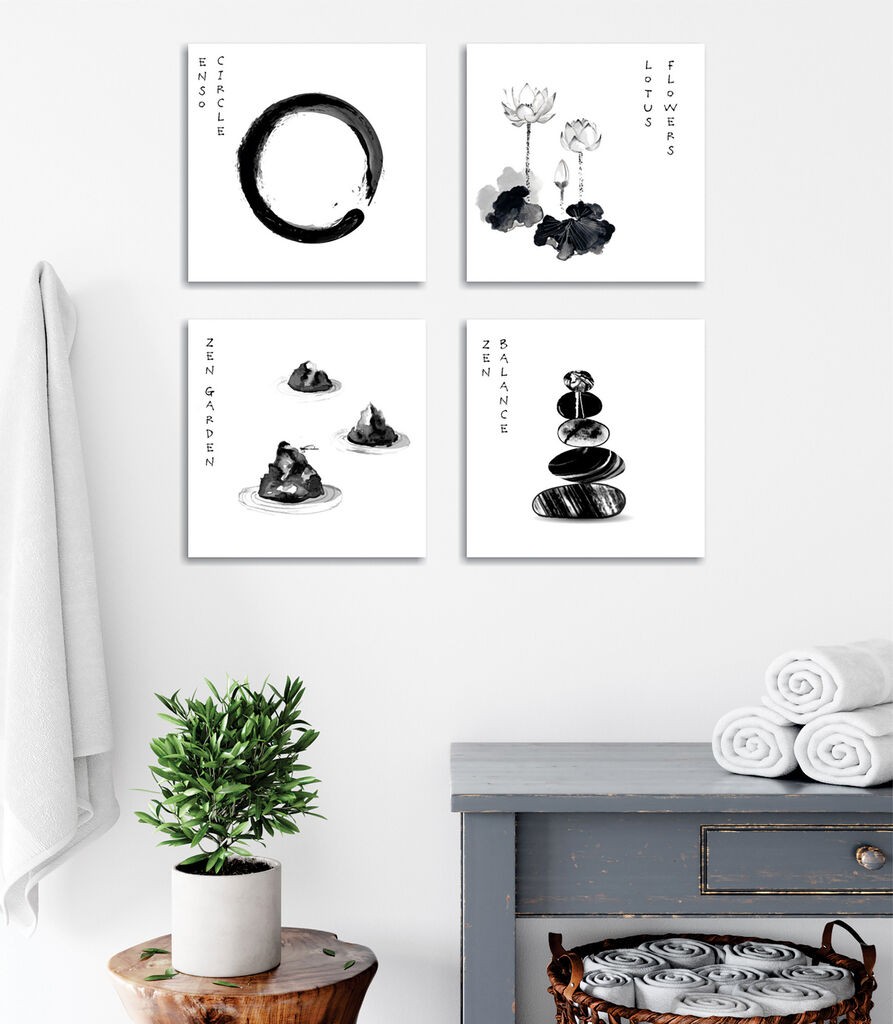 Wallity Dekorativna slika FRJ07, 30x30cm, 4 dijela