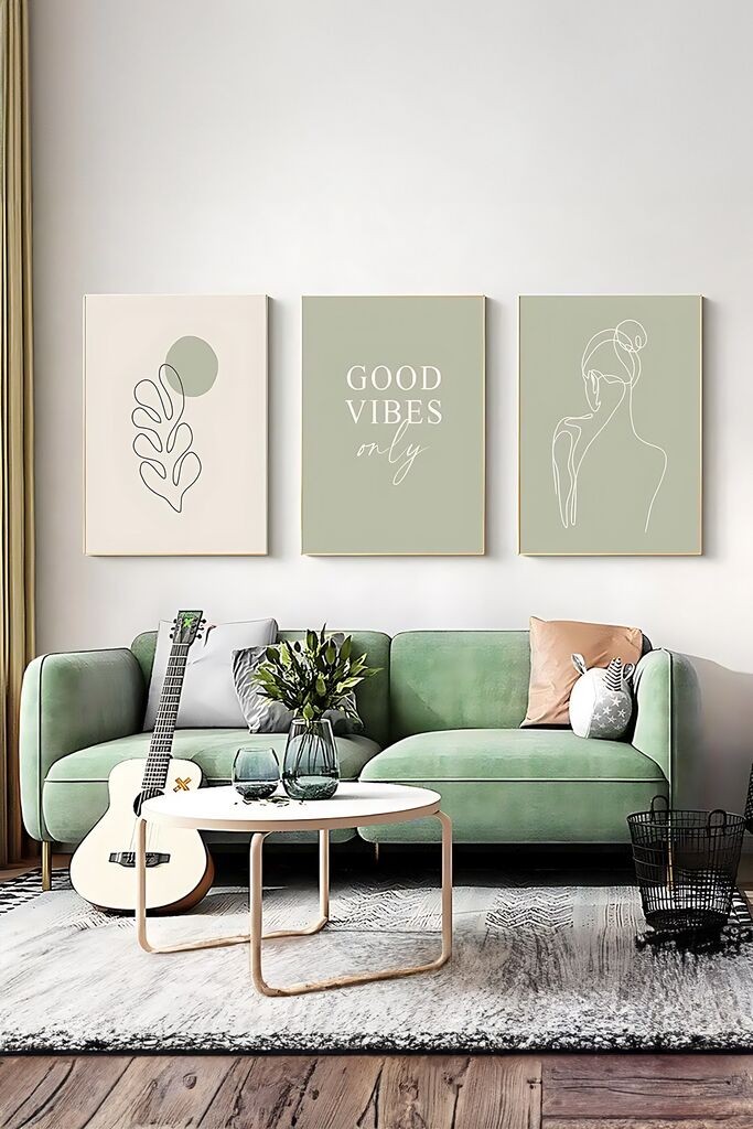 Wallity Dekorativna slika Artsycllct13, 33x48cm, 3 dijela