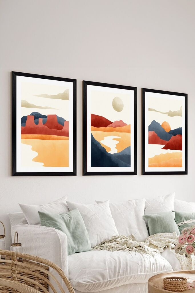 Wallity Dekorativna slika Artsycllct31, 33x48cm, 3 dijela