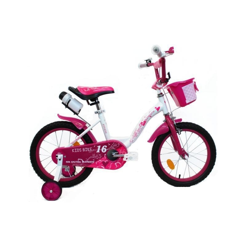 Kids ride Bicikl za djevojčice 26629-CB16, 16 inch, Roze-bijela