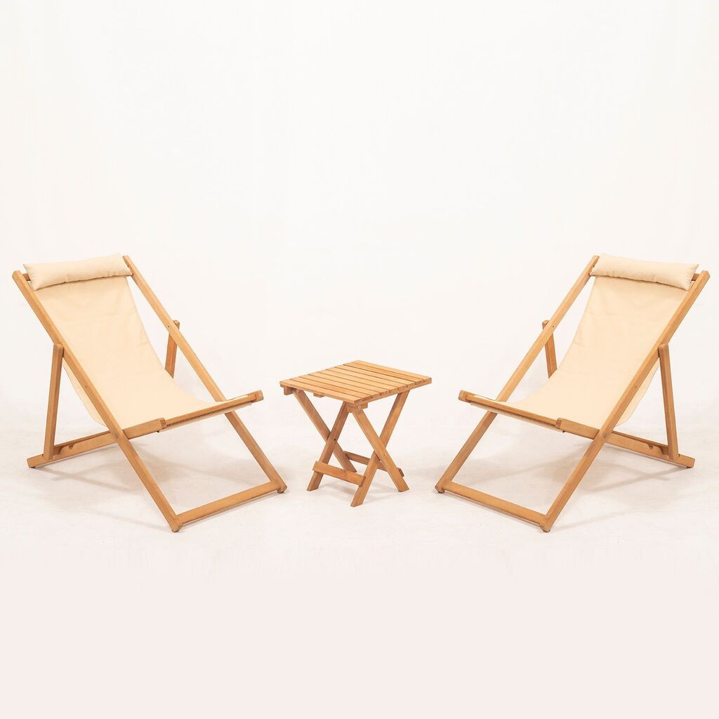 Hanah Home Garden set stol i 2 stolice MYN03, krem