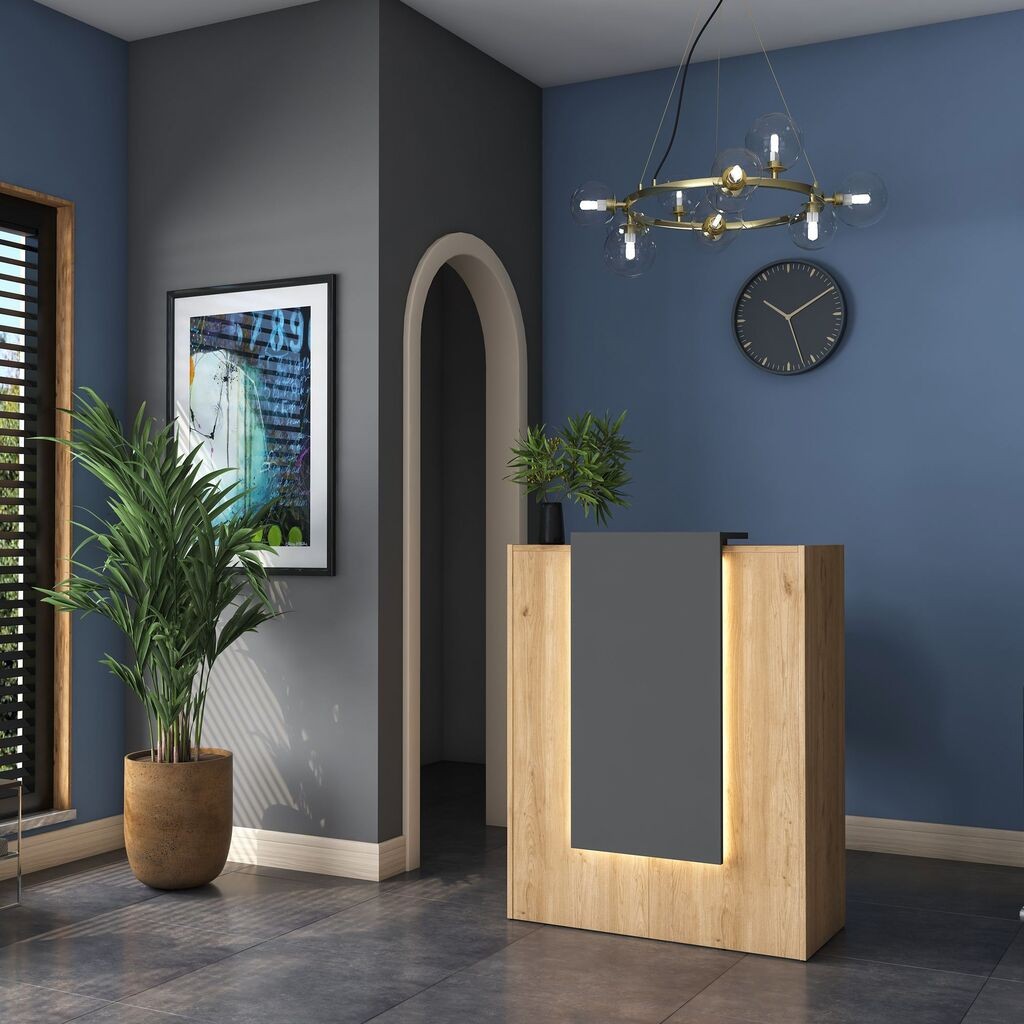 Hanah Home sto za prijem MA101 3859, 90x110x40 cm, Hrast