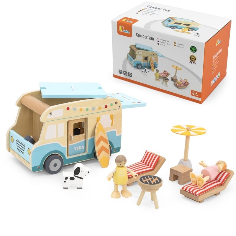 Viga Toys Drvena igračka Kamper set 44688