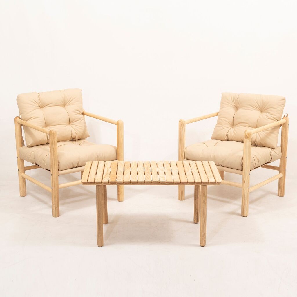 Hanah Home Garden set stol i 2 stolice MYG02, krem