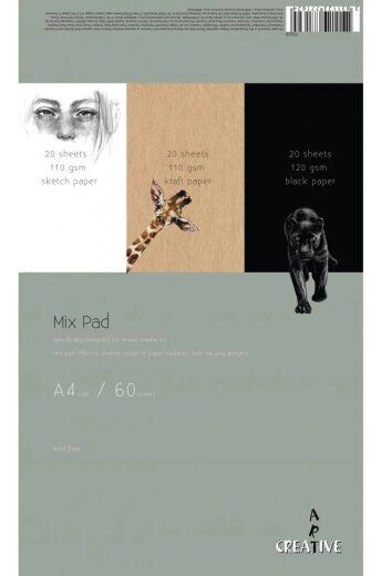 EUROCOM Creative Sketchbook mix A4 60L 110g