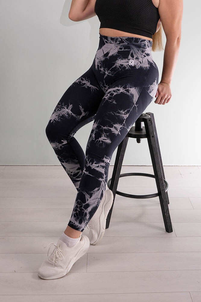 Speed Active Ženske helanke Marbel push up, Crne