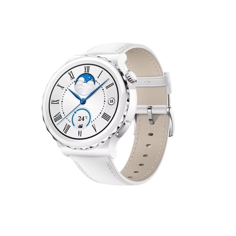 Huawei Watch GT 3 Pro 43mm White - leather strap, Bijeli