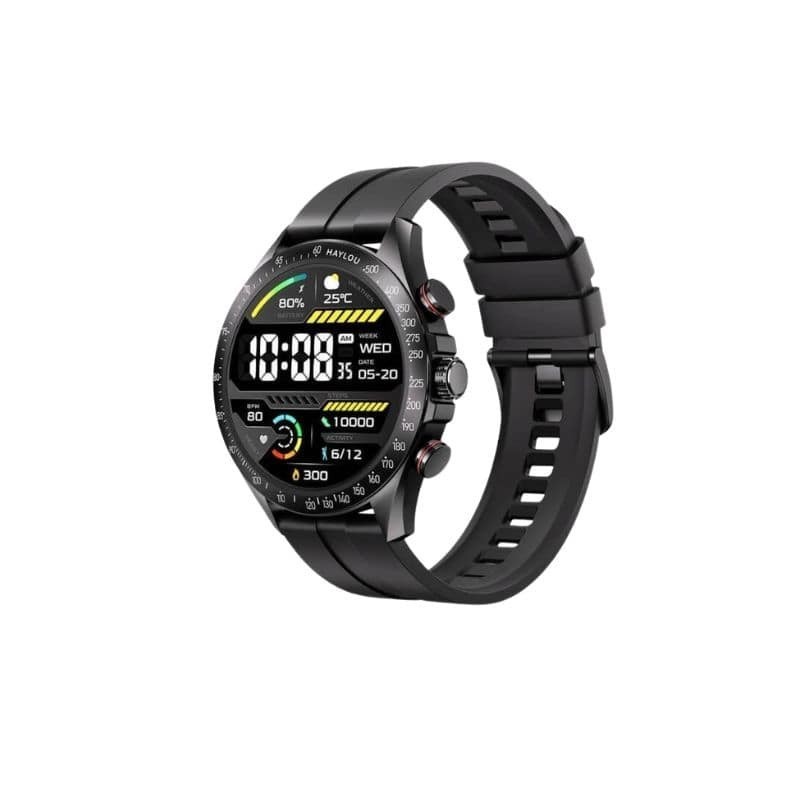 Haylou Smart Watch Solar Pro Black sa Bluetooth pozivom, Crni
