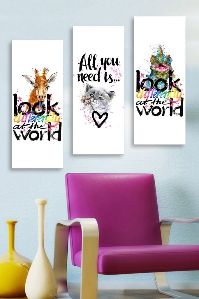 Set slika Wallity MDF0079, 3 dijela