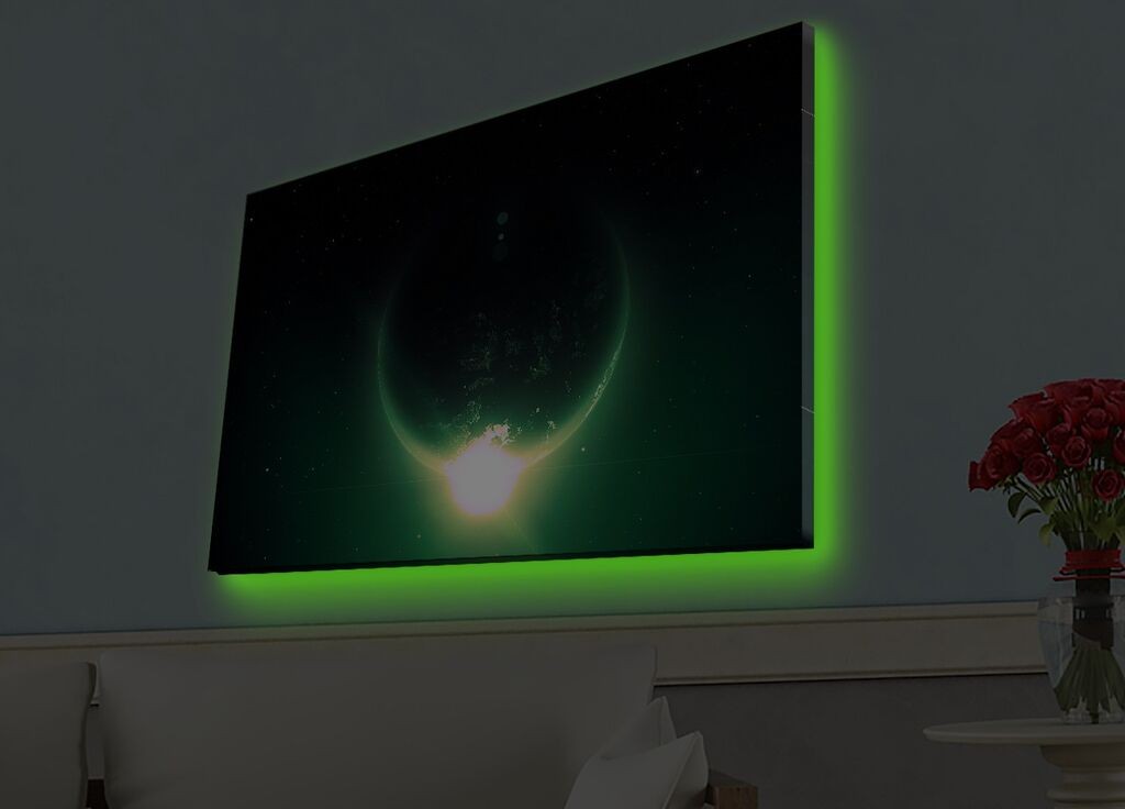 Zidna slika sa LED osvetljenjem 4570HDACT-015, 45x70 cm