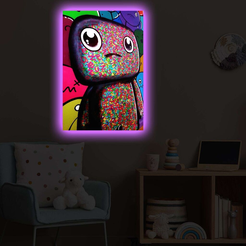Zidna slika sa LED osvjetljenjem 4570POPARTDACT-005, 45x70 cm