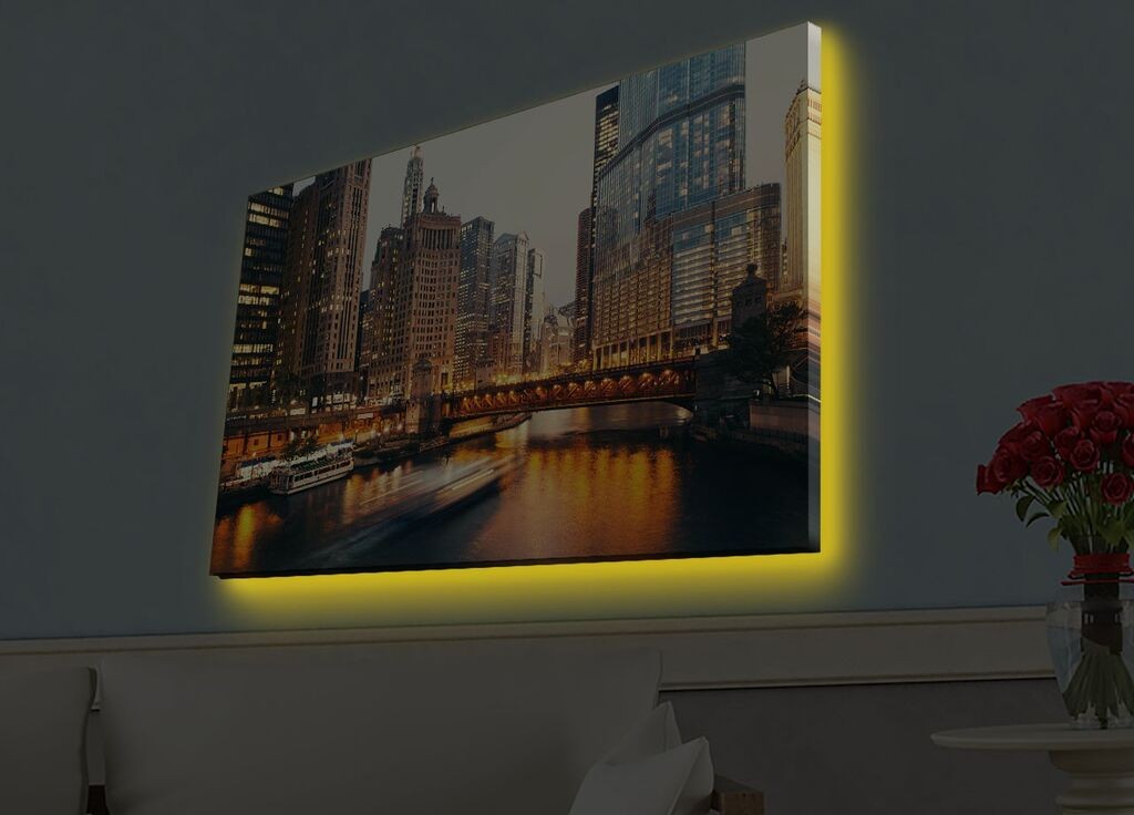 Zidna slika sa LED osvetljenjem 4570HDACT-088, 45x70 cm