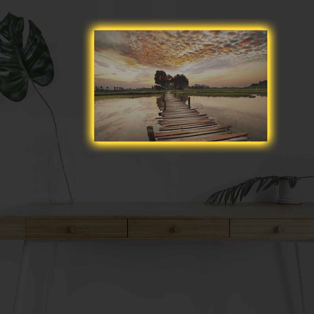 Zidna slika sa LED osvetljenjem 4570DHDACT-087, 45x70 cm