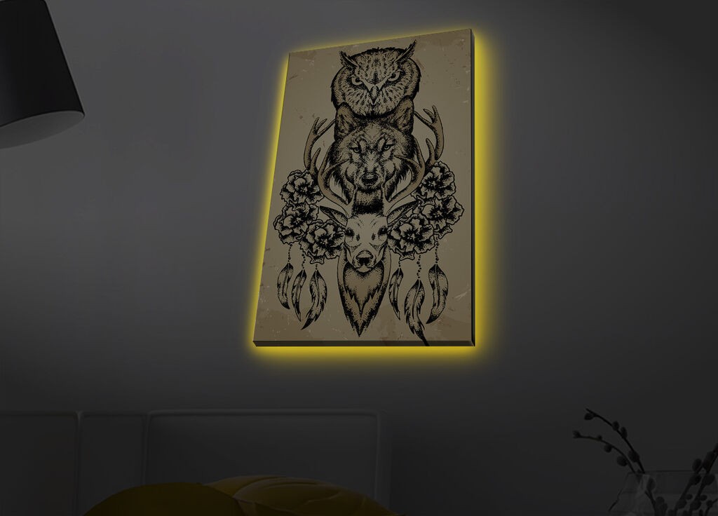 Zidna slika sa LED osvetljenjem 4570MDACT-061, 45x70 cm