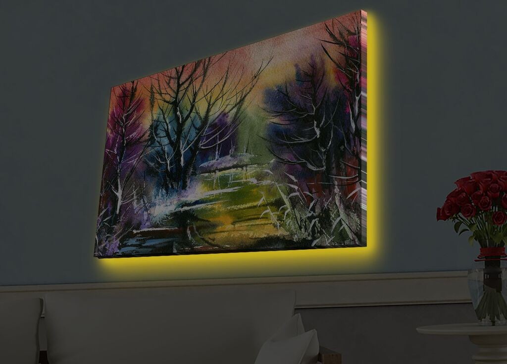 Zidna slika sa LED osvetljenjem 4570HDACT-059, 45x70 cm