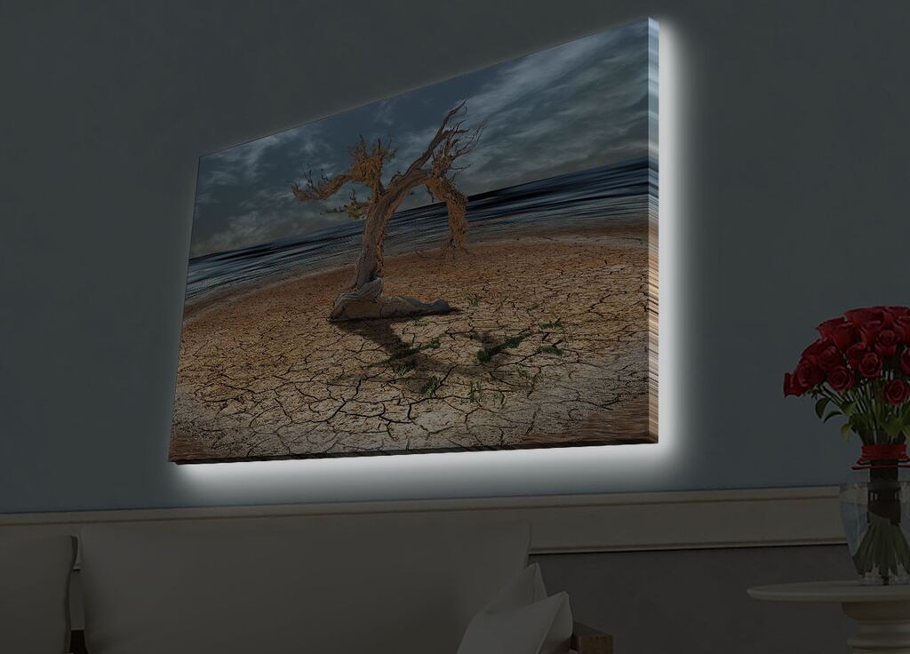 Zidna slika sa LED osvetljenjem 4570HDACT-037, 45x70 cm