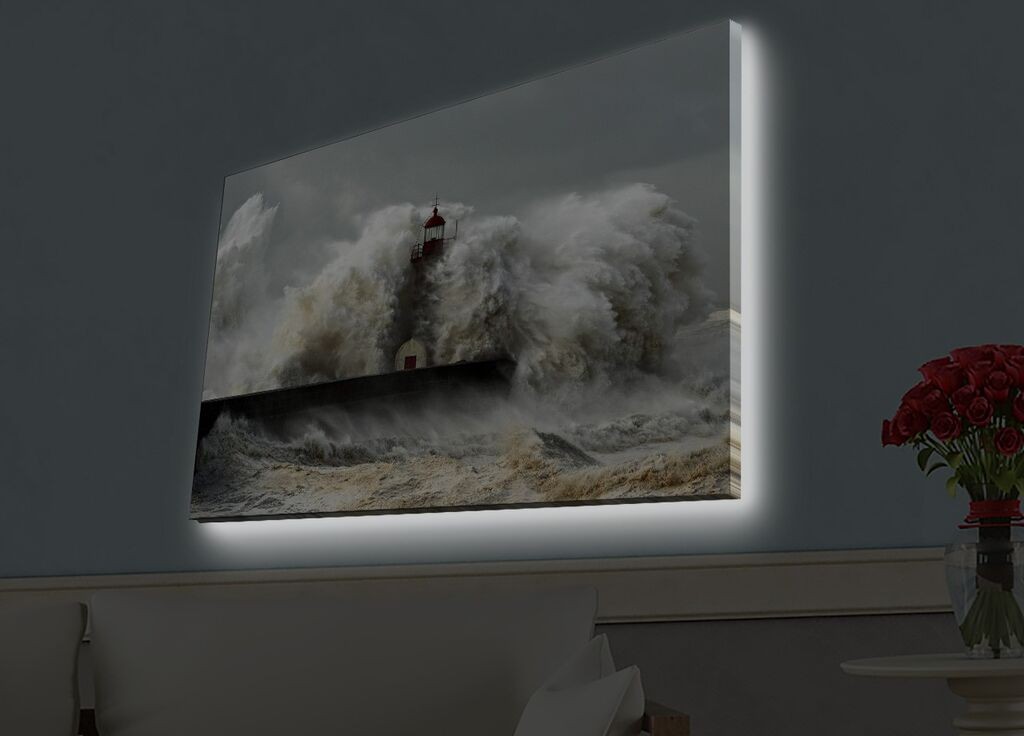 Zidna slika sa LED osvetljenjem 4570HDACT-051, 45x70 cm