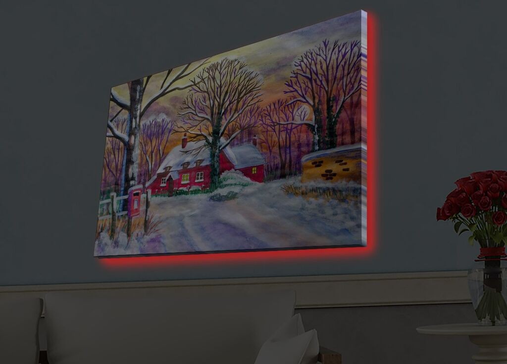 Zidna slika sa LED osvetljenjem 4570HDACT-043, 45x70 cm