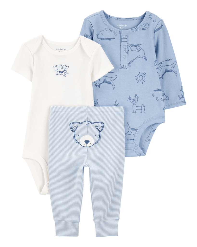 Carters Komplet za bebe, Bodi 2 komada i Donji deo, 1S991110, Plavi