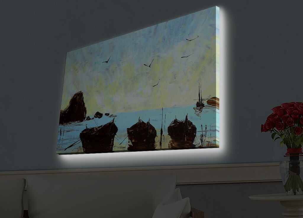 Zidna slika sa LED osvetljenjem 4570HDACT-034, 45x70 cm