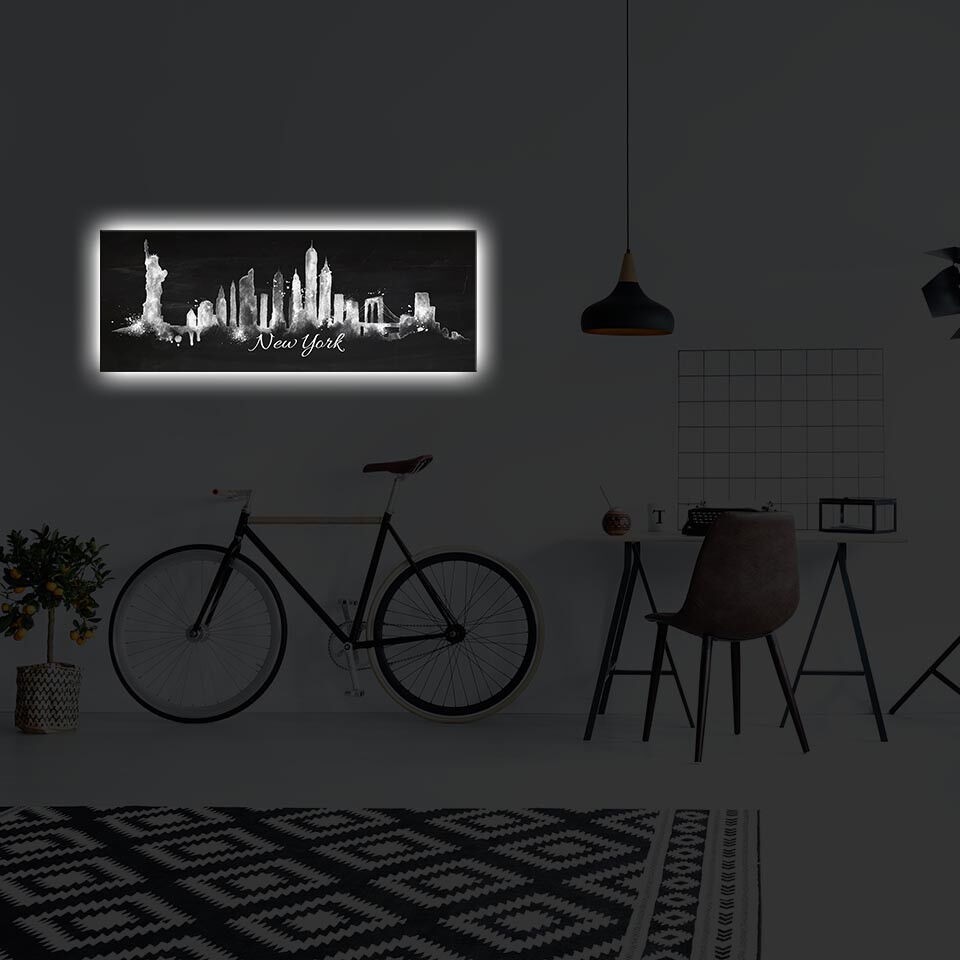 Zidna slika sa LED osvjetljenjem ABD-012, 30x90 cm