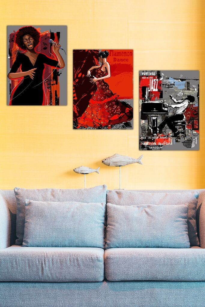 Set slika Wallity MDF0095, 3 dijela