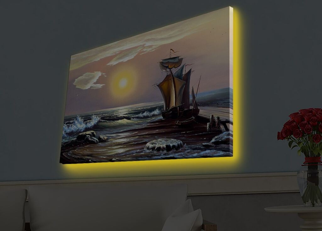 Zidna slika sa LED osvetljenjem 4570HDACT-068, 45x70 cm