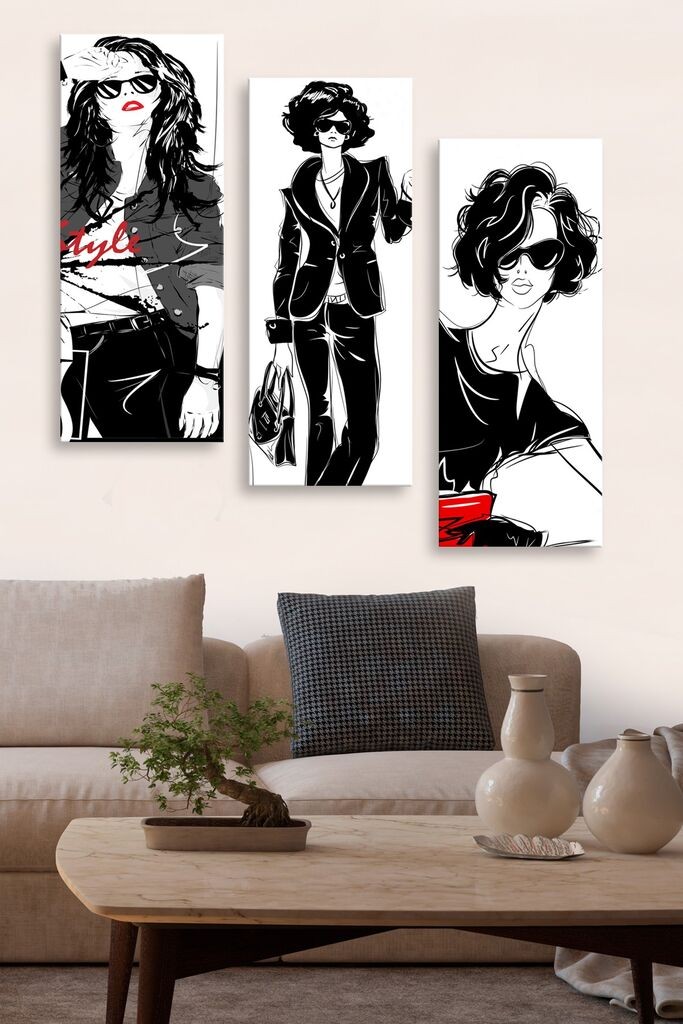 Set slika Wallity MDF0052, 3 dijela